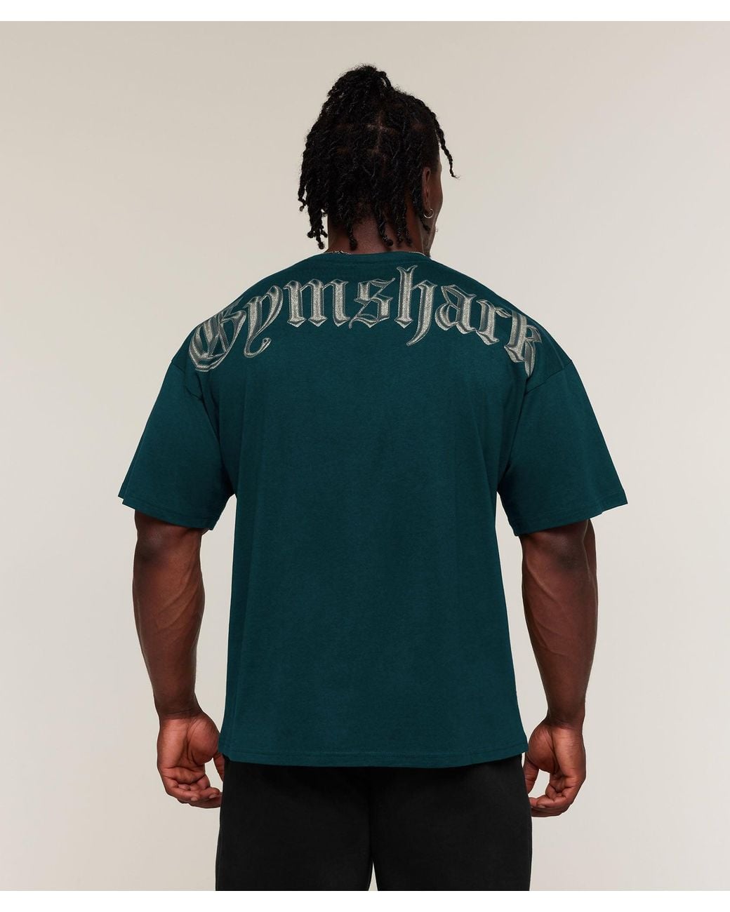 GYMSHARK Green Chrome Graphic T-Shirt for men
