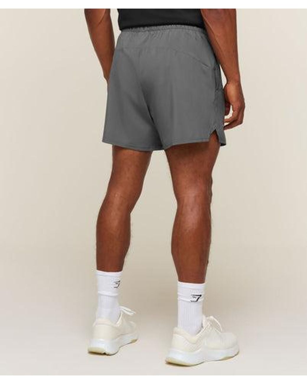 GYMSHARK Gray Train 5" Shorts for men