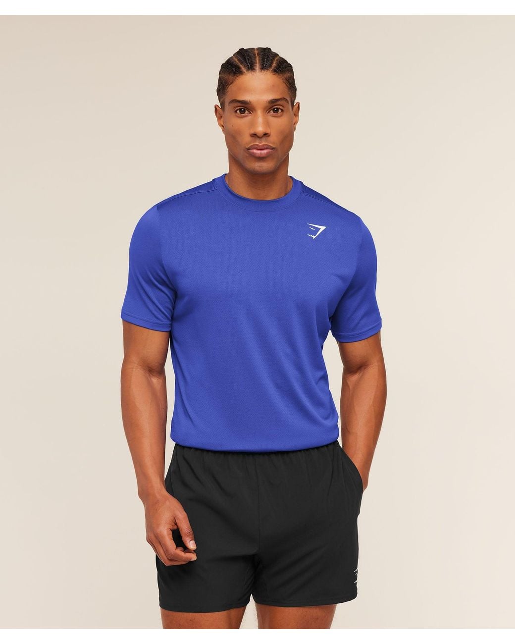 GYMSHARK Blue Arrival T-Shirt for men