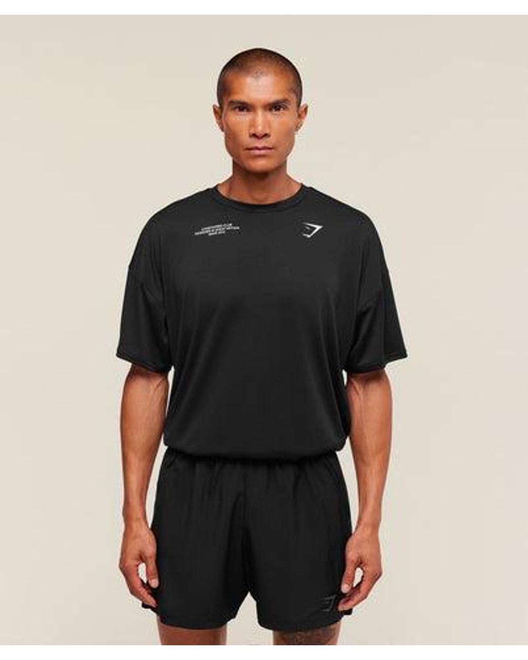 GYMSHARK Black Conditioning Club Oversized T-Shirt for men