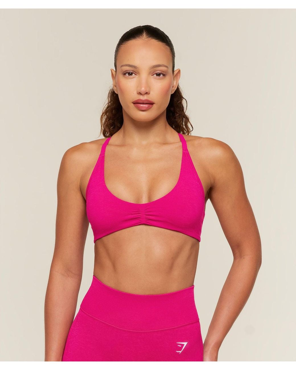GYMSHARK Pink Relay Seamless Light Support Sports Bra