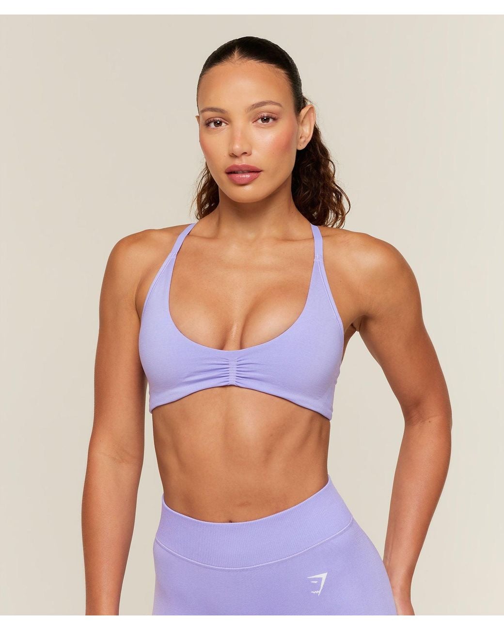 GYMSHARK Blue Relay Seamless Light Support Sports Bra