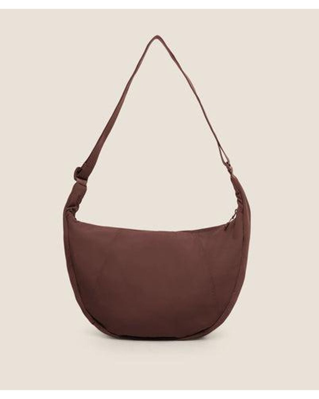 GYMSHARK Brown Large Pleat Crossbody