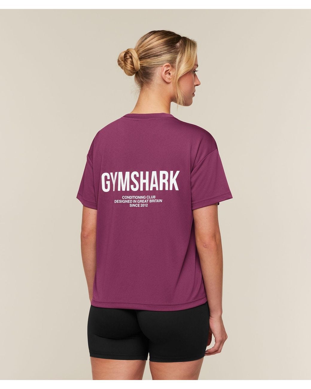 GYMSHARK Purple Conditioning Club Oversized Short Sleeve T-Shirt