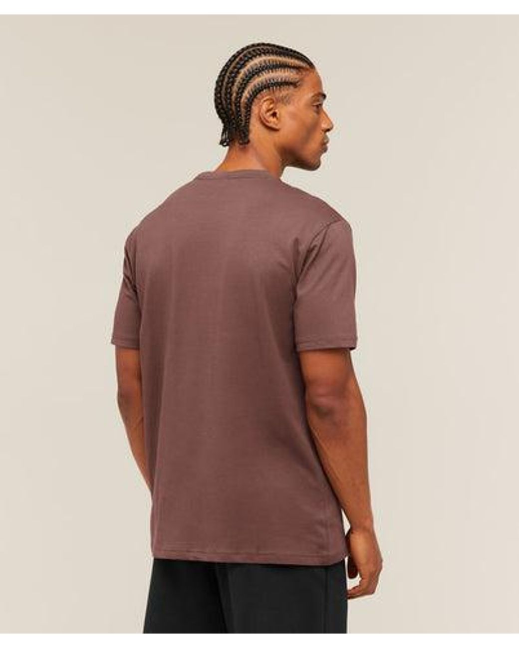 GYMSHARK Brown Crest T-Shirt for men