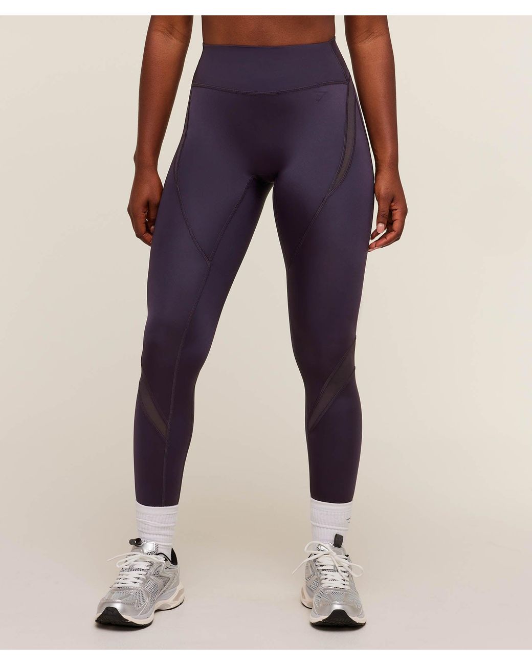 GYMSHARK Blue Mesh Panel Leggings