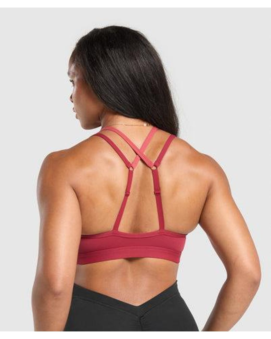 GYMSHARK Red Double Up Sports Bra