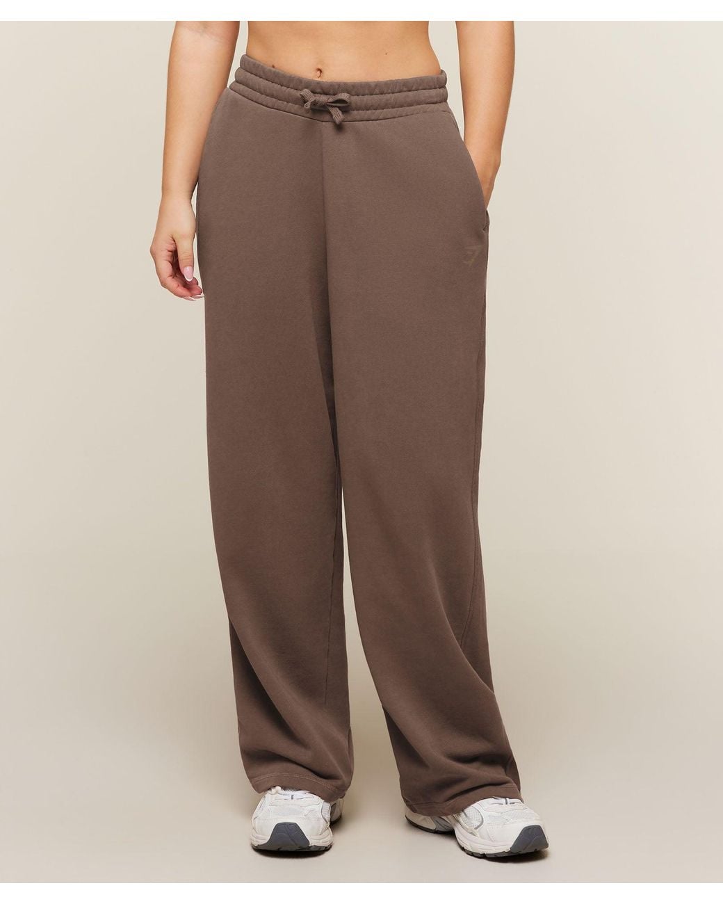 GYMSHARK Brown Power Straight Leg Pants Short