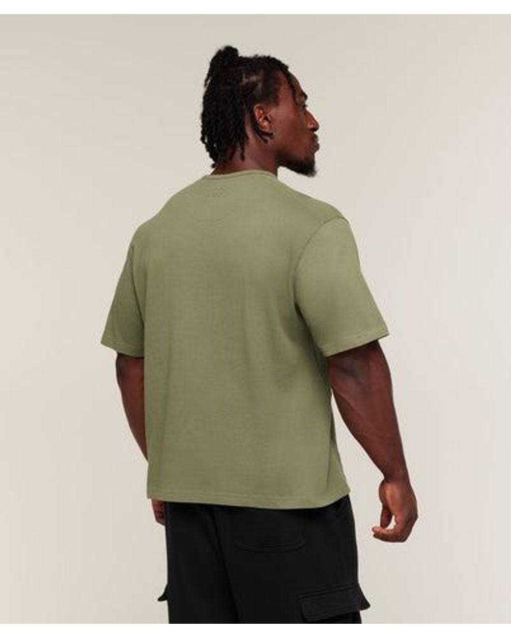 GYMSHARK Green Washed Lifting T-Shirt for men