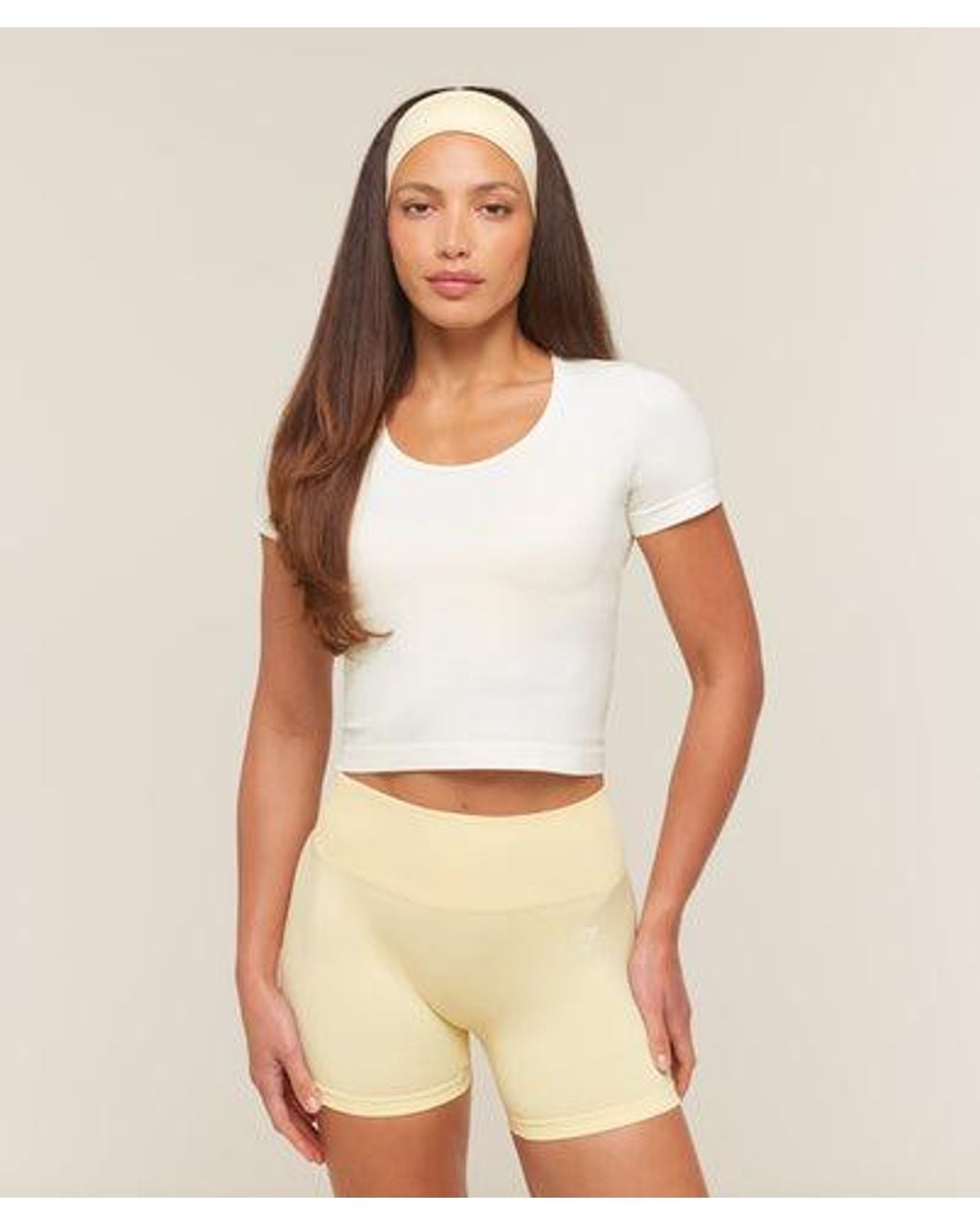 GYMSHARK White Everyday Seamless Tight Fit Crew Neck Tee