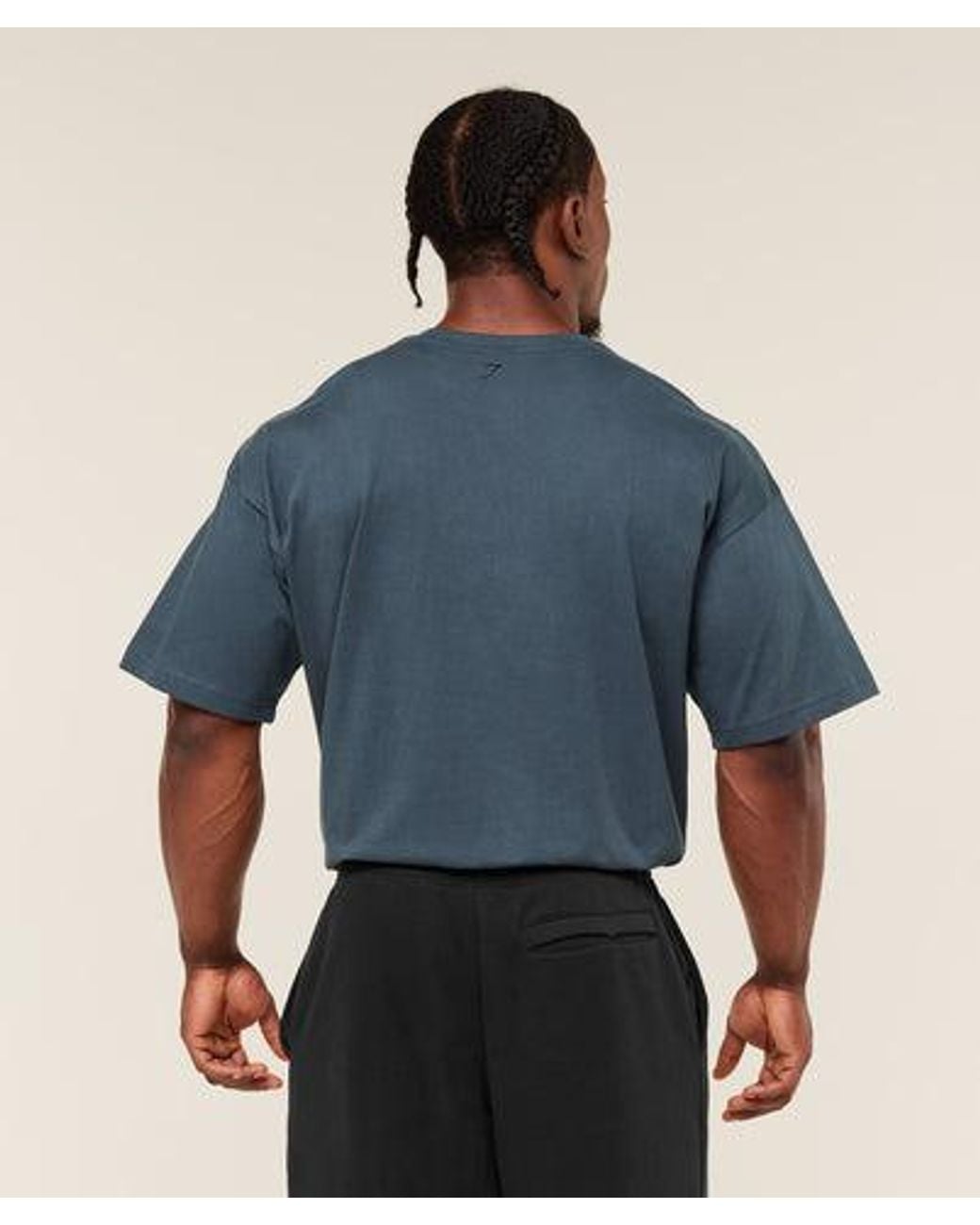 GYMSHARK Blue Olde English T-Shirt for men
