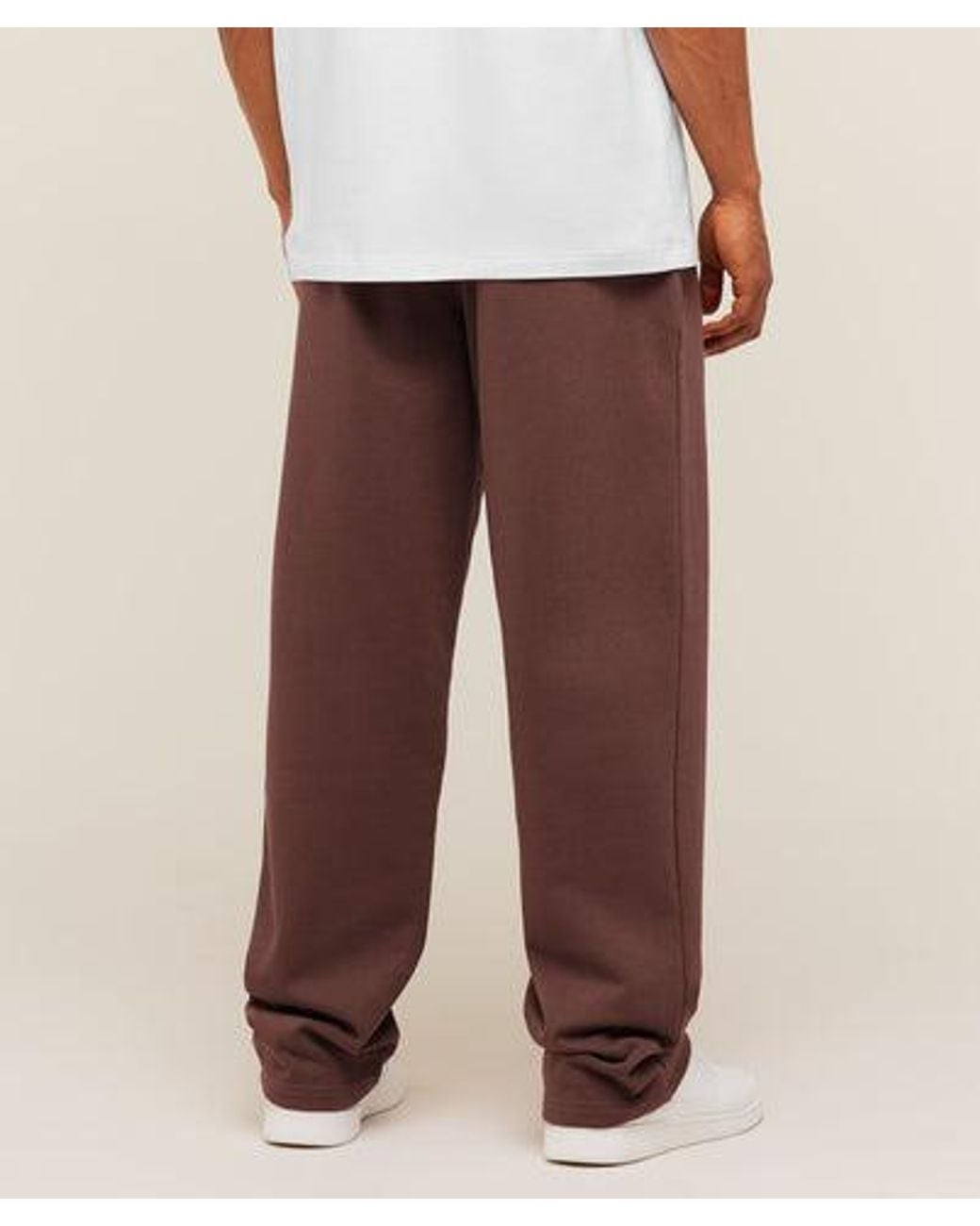 GYMSHARK Brown Crest Straight Leg Joggers for men