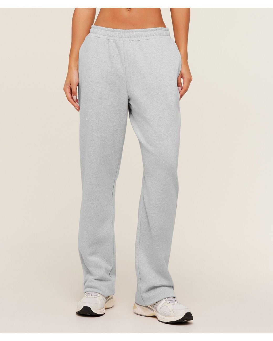 GYMSHARK Gray Training Fleece Straight Leg Tall Pants