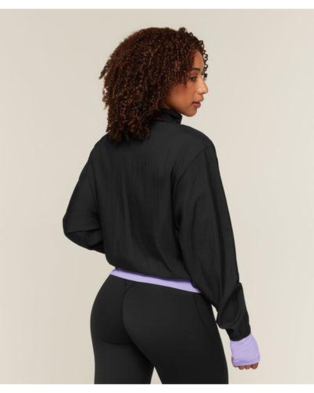 GYMSHARK Black Hybrid Track Jacket