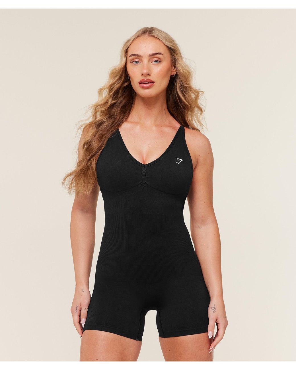 GYMSHARK Black Life Seamless Strappy All