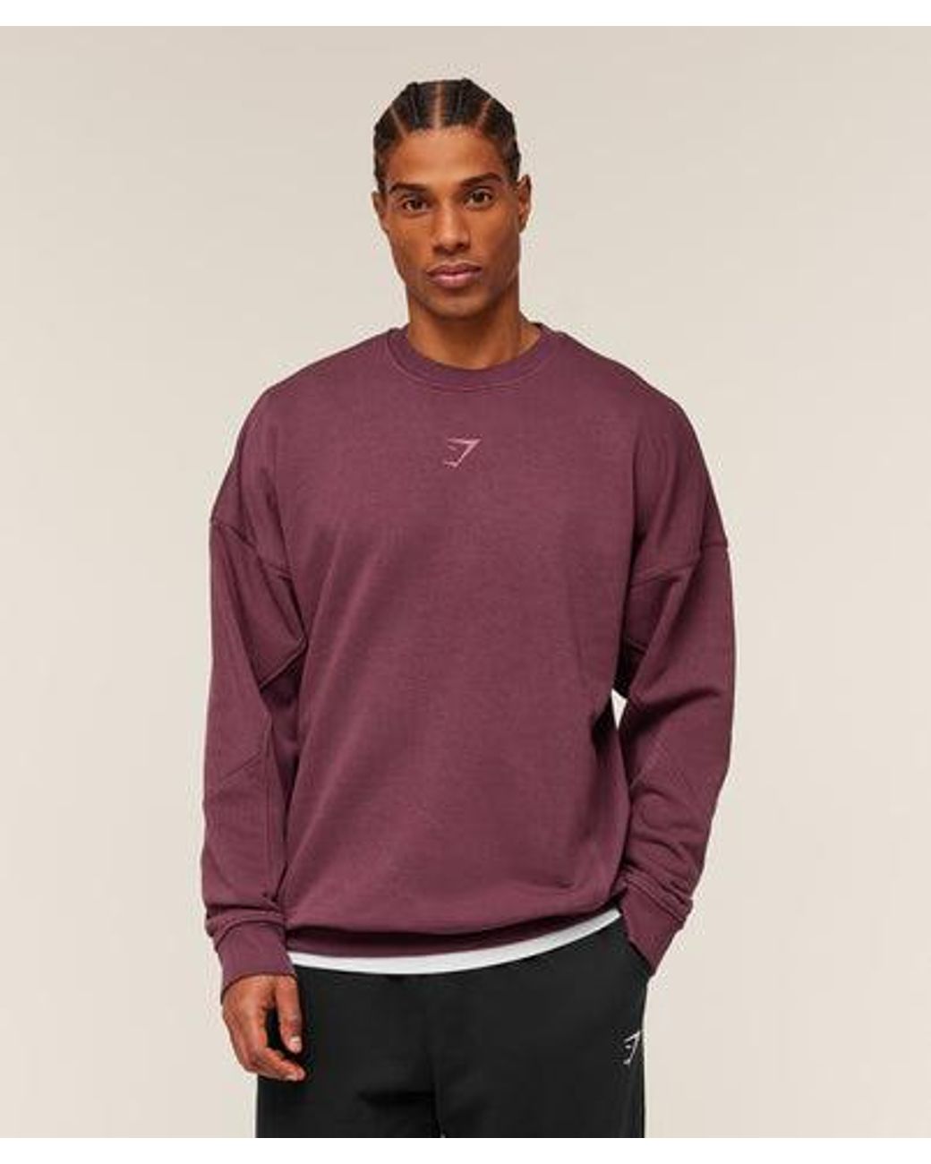 GYMSHARK Red Power Crew for men