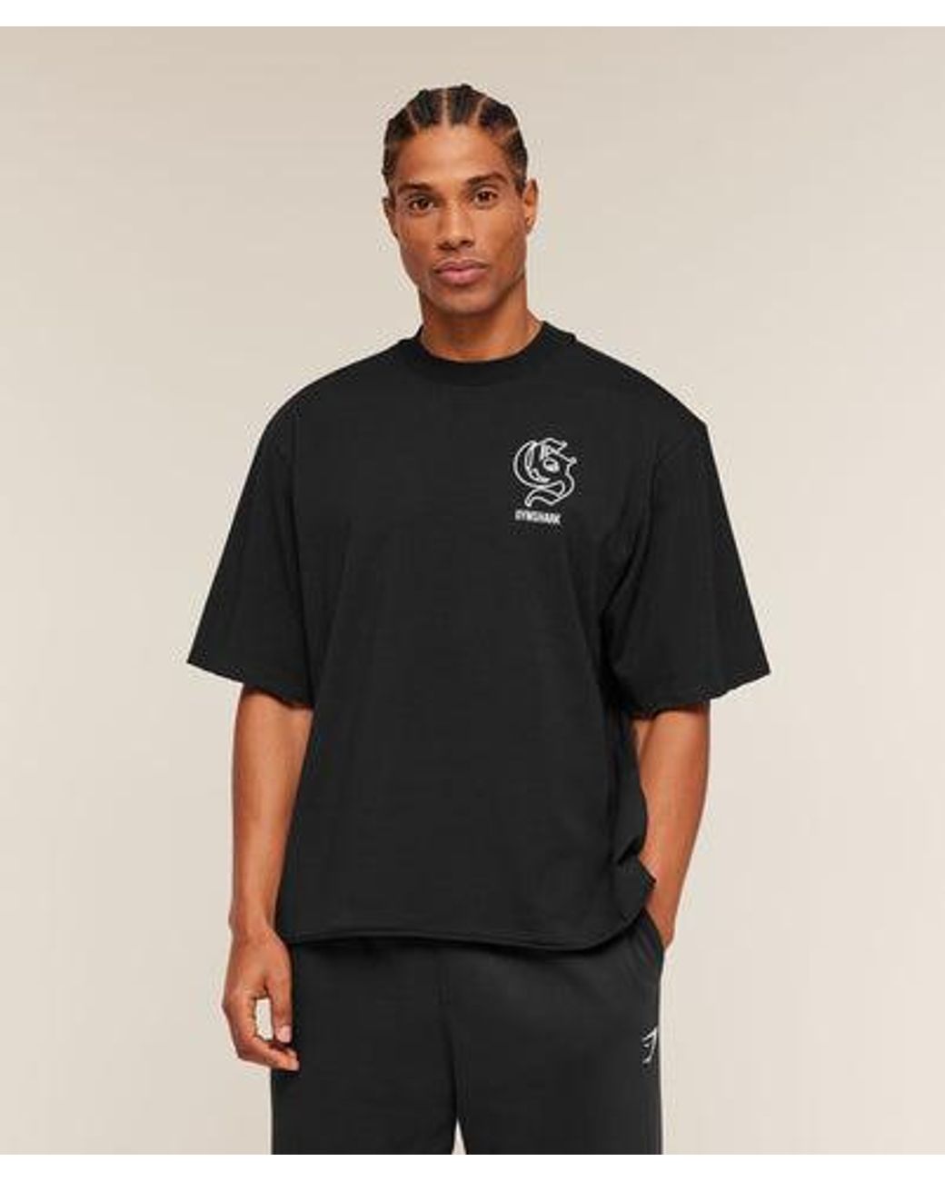 GYMSHARK Black Performance T-Shirt for men