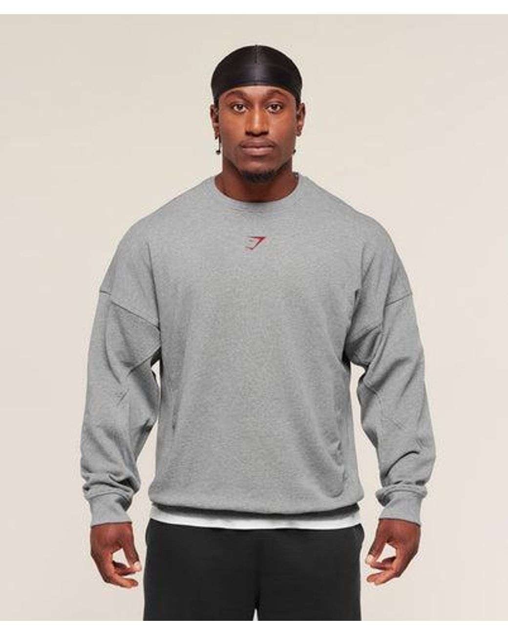 GYMSHARK Gray Power Crew for men