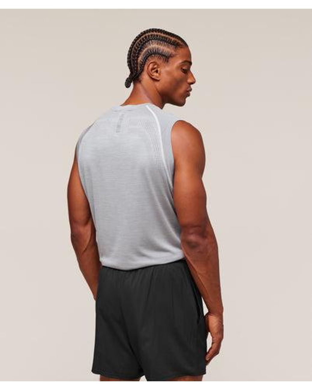 GYMSHARK Gray Versatile Seamless Tank for men