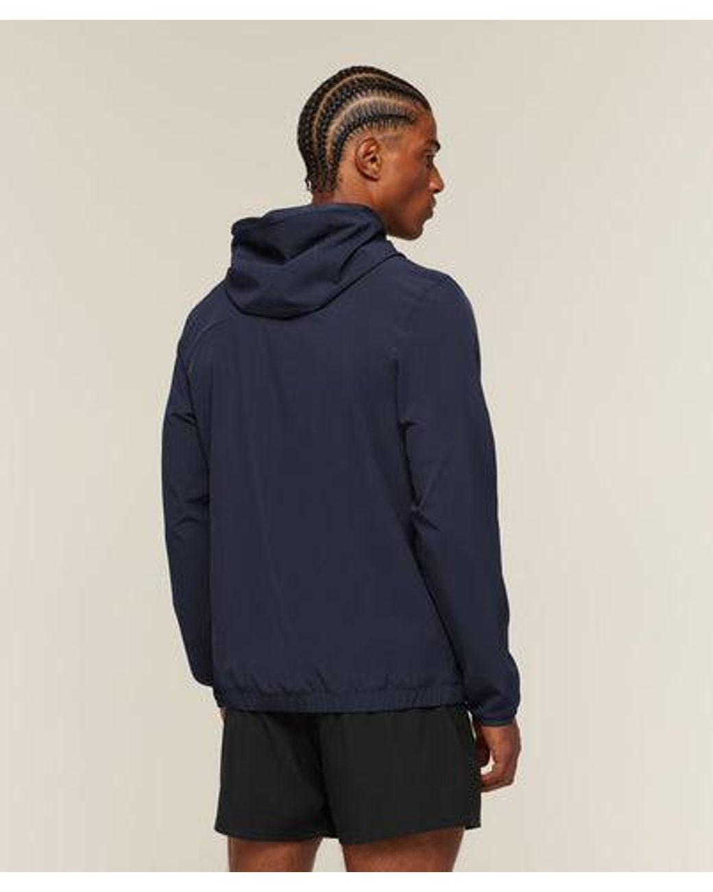GYMSHARK Blue Train Hooded Track Jacket for men