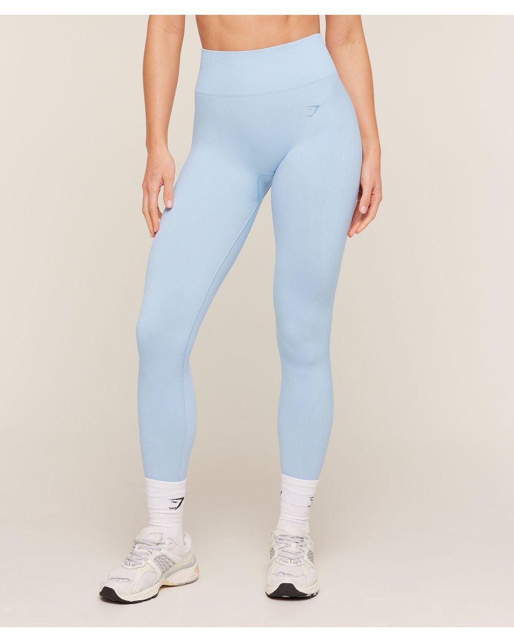 GYMSHARK Blue Poise Seamless Leggings