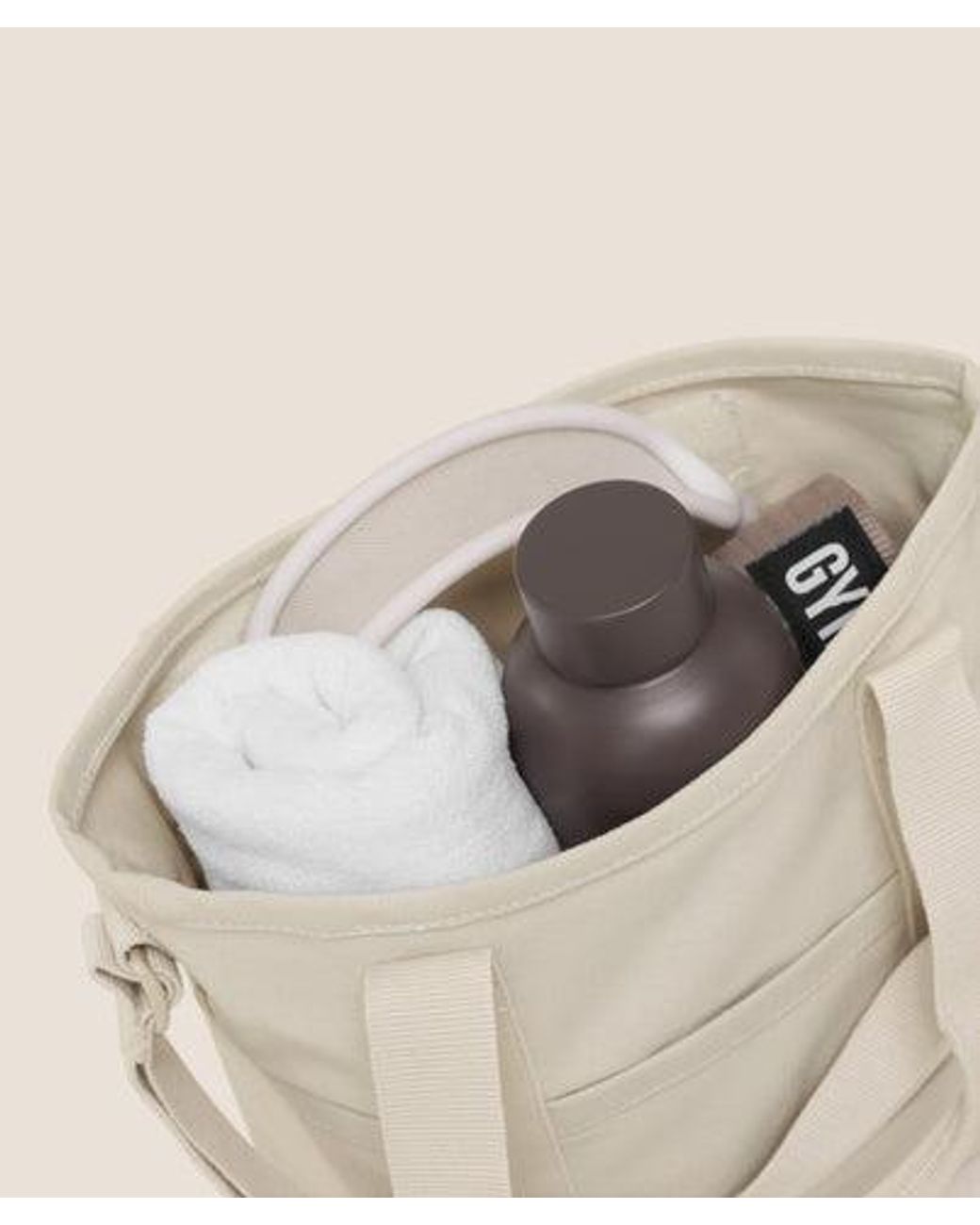 GYMSHARK Natural Graphic Mini Tote