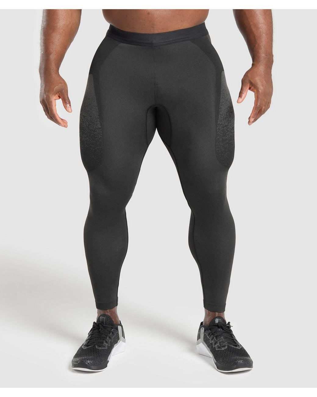 GYMSHARK Black Shadow Seamless Tights for men