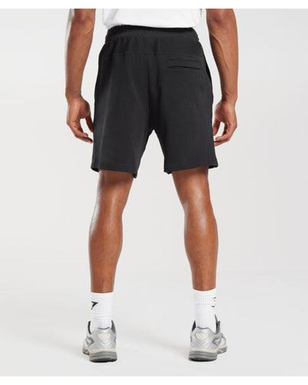 GYMSHARK Black Rest Day Essentials 7" Shorts for men