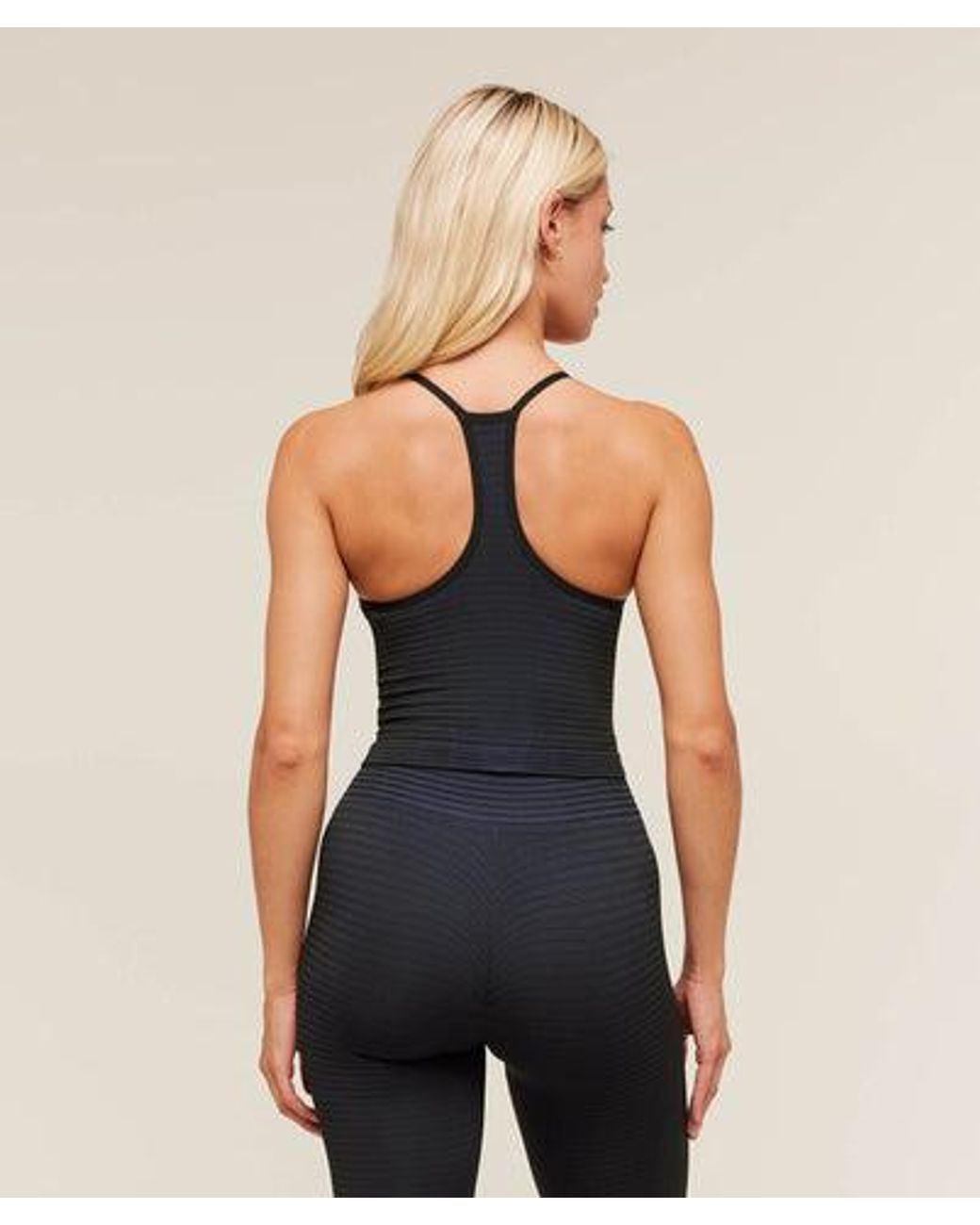 GYMSHARK Blue Sport Seamless Cropped Tank