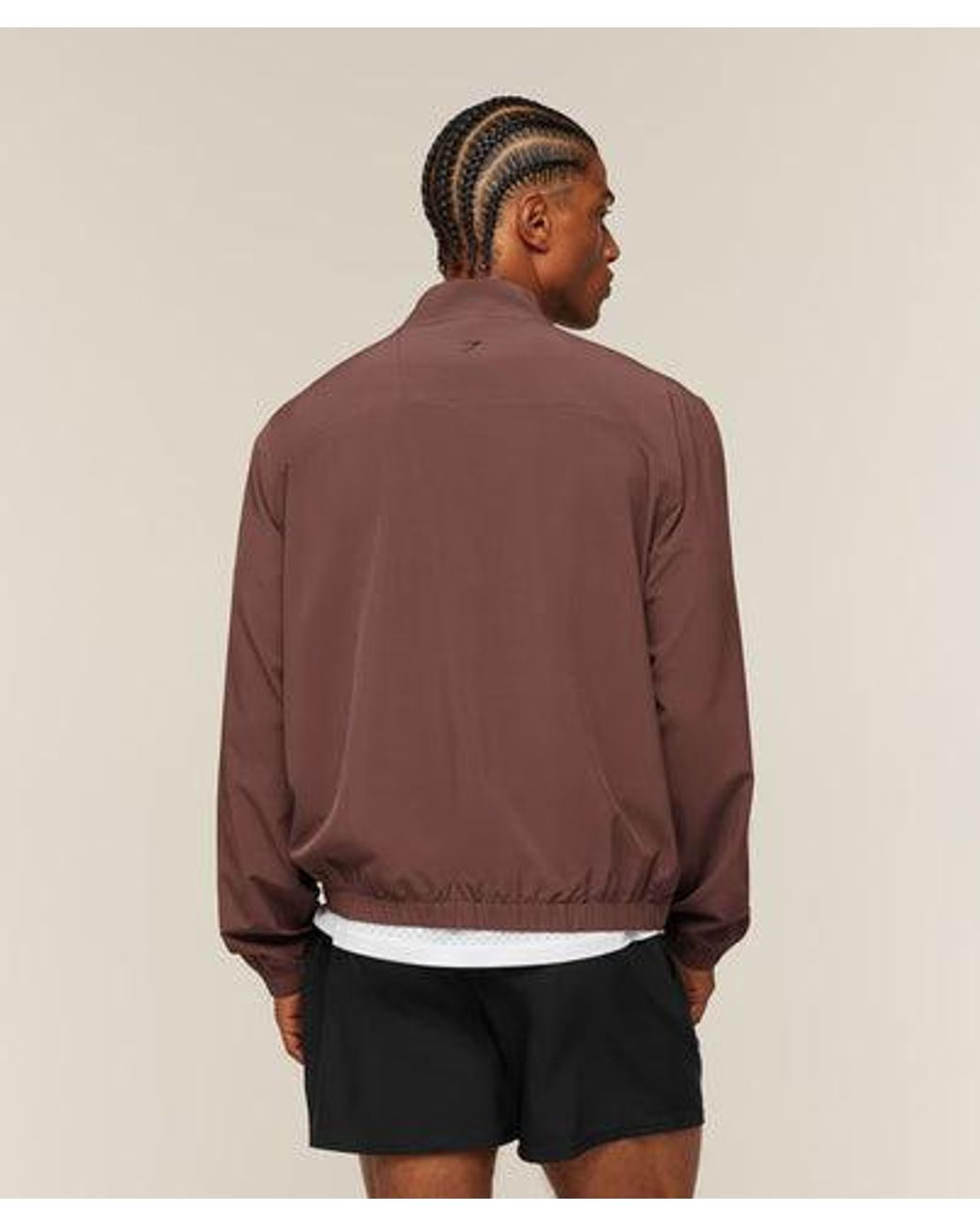 GYMSHARK Brown Train Track Jacket for men