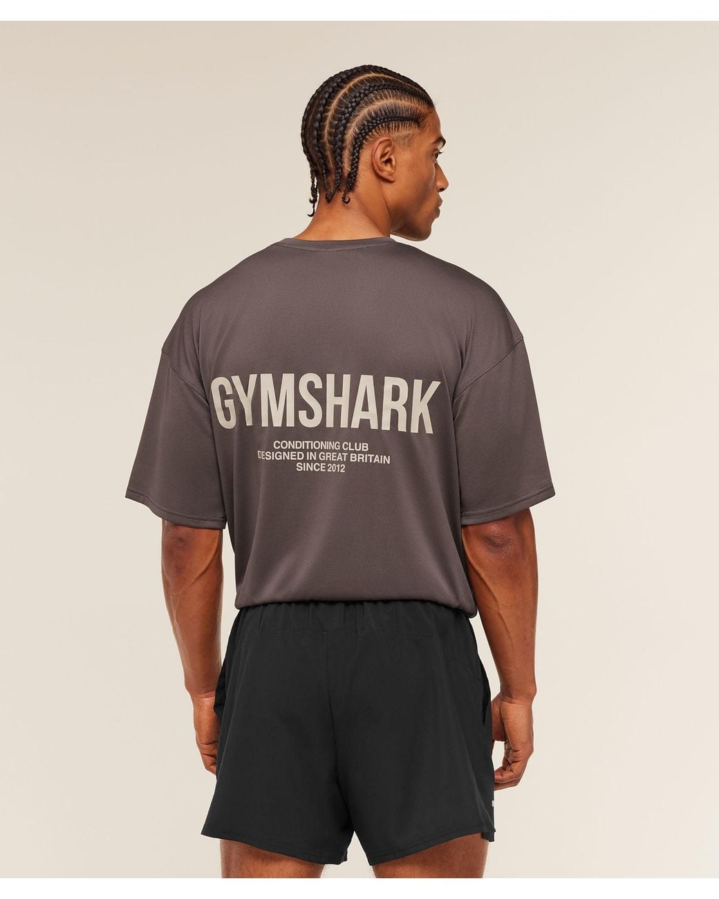 GYMSHARK Brown Conditioning Club Oversized T-Shirt for men