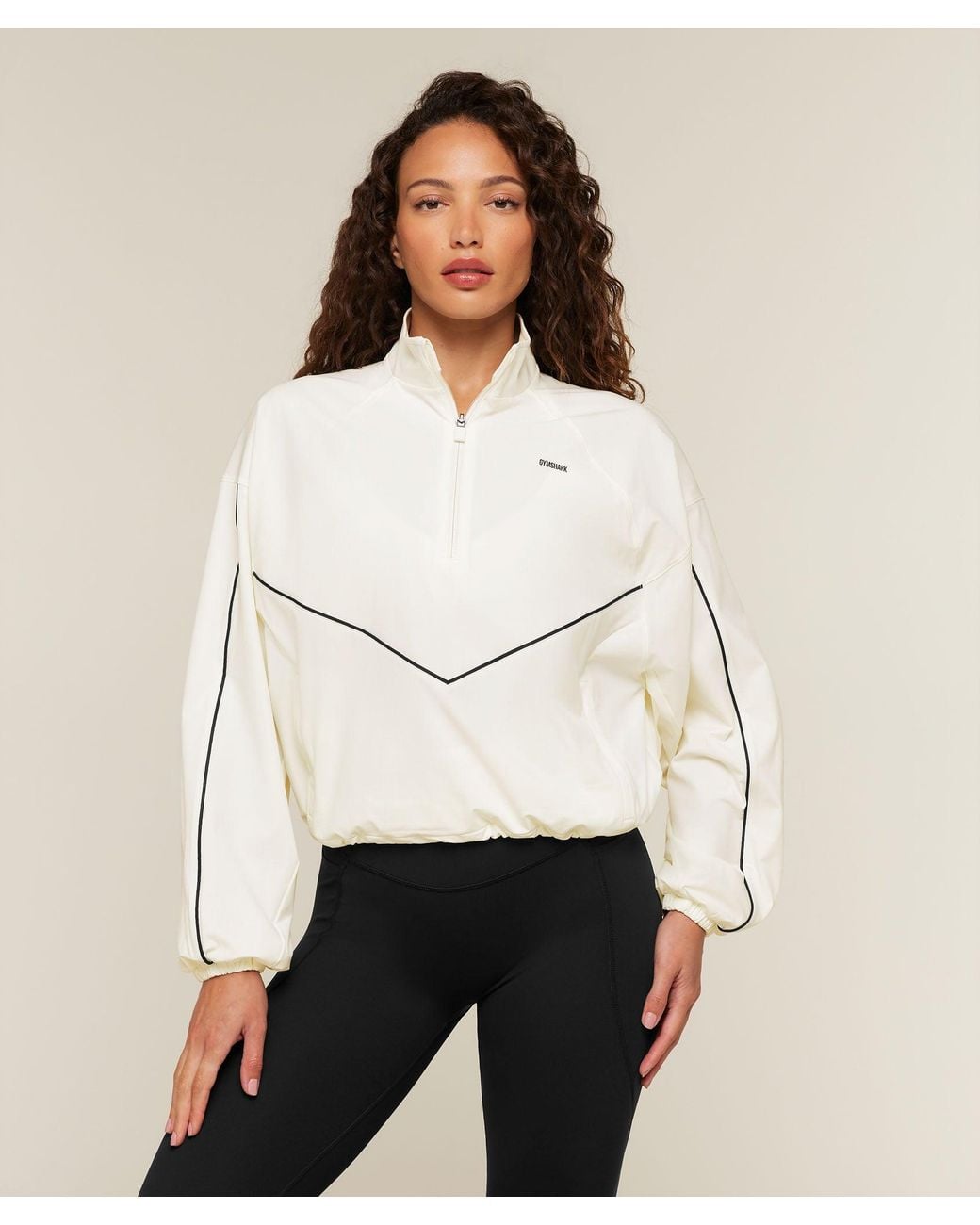 GYMSHARK White Track Jacket