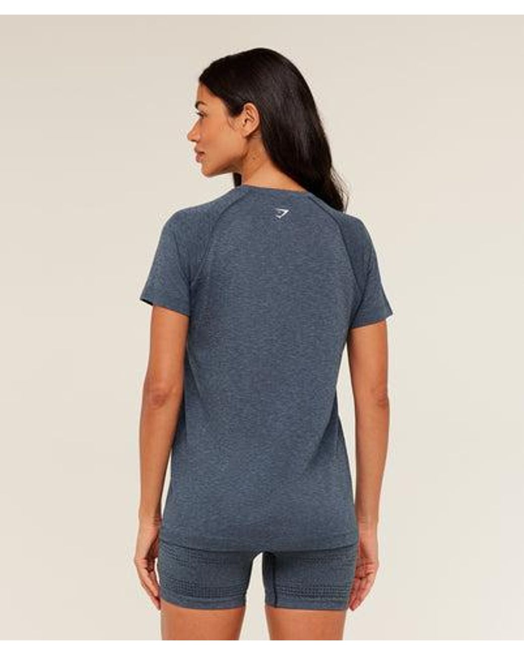 GYMSHARK Blue Vital Seamless 2.0 Light T-Shirt