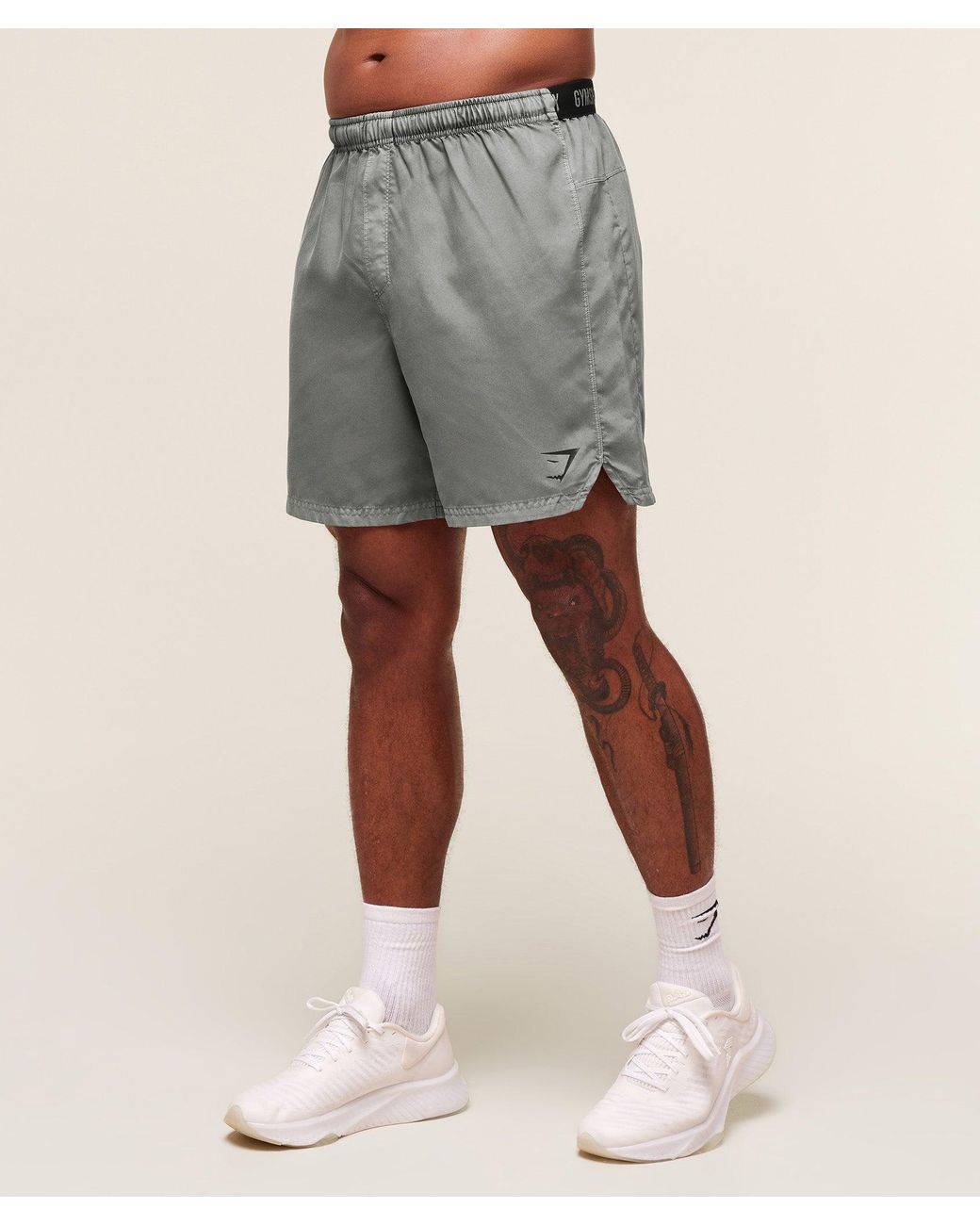 GYMSHARK Gray Fit Zero 7" Short for men