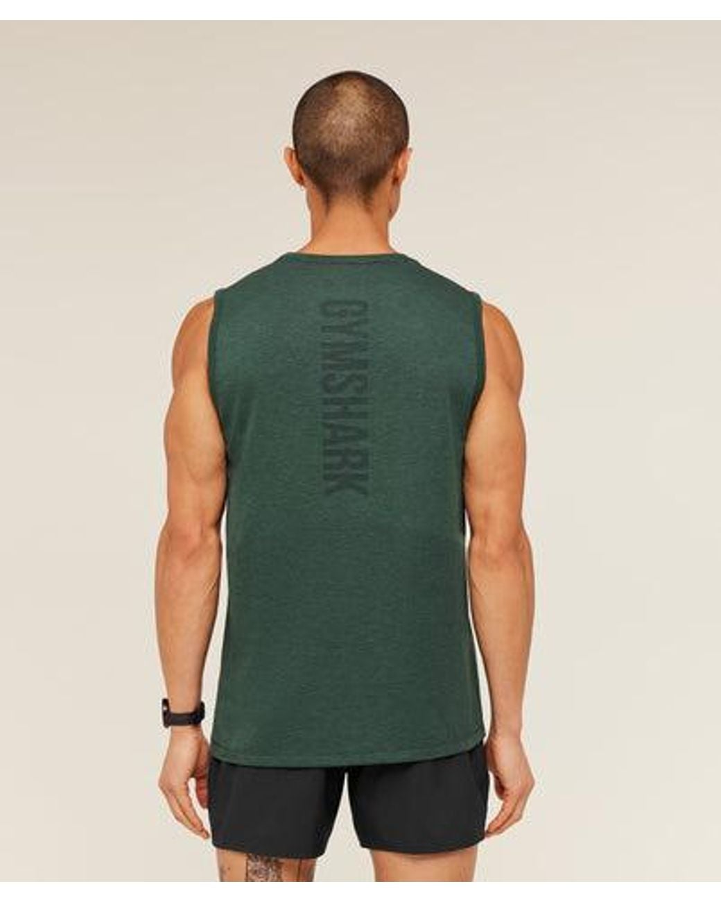 GYMSHARK Green Lightweight Seamless Tank for men
