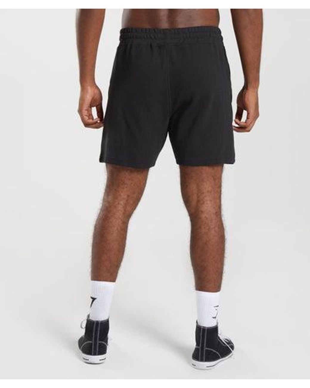 GYMSHARK Black React 7" Shorts for men