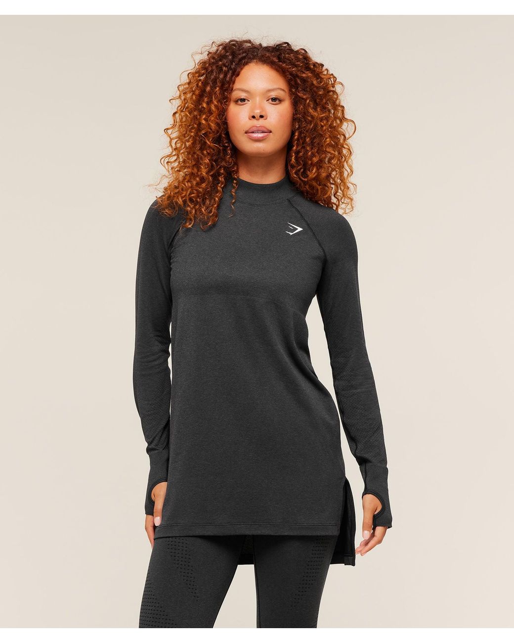 GYMSHARK Gray Vital Long Line Top