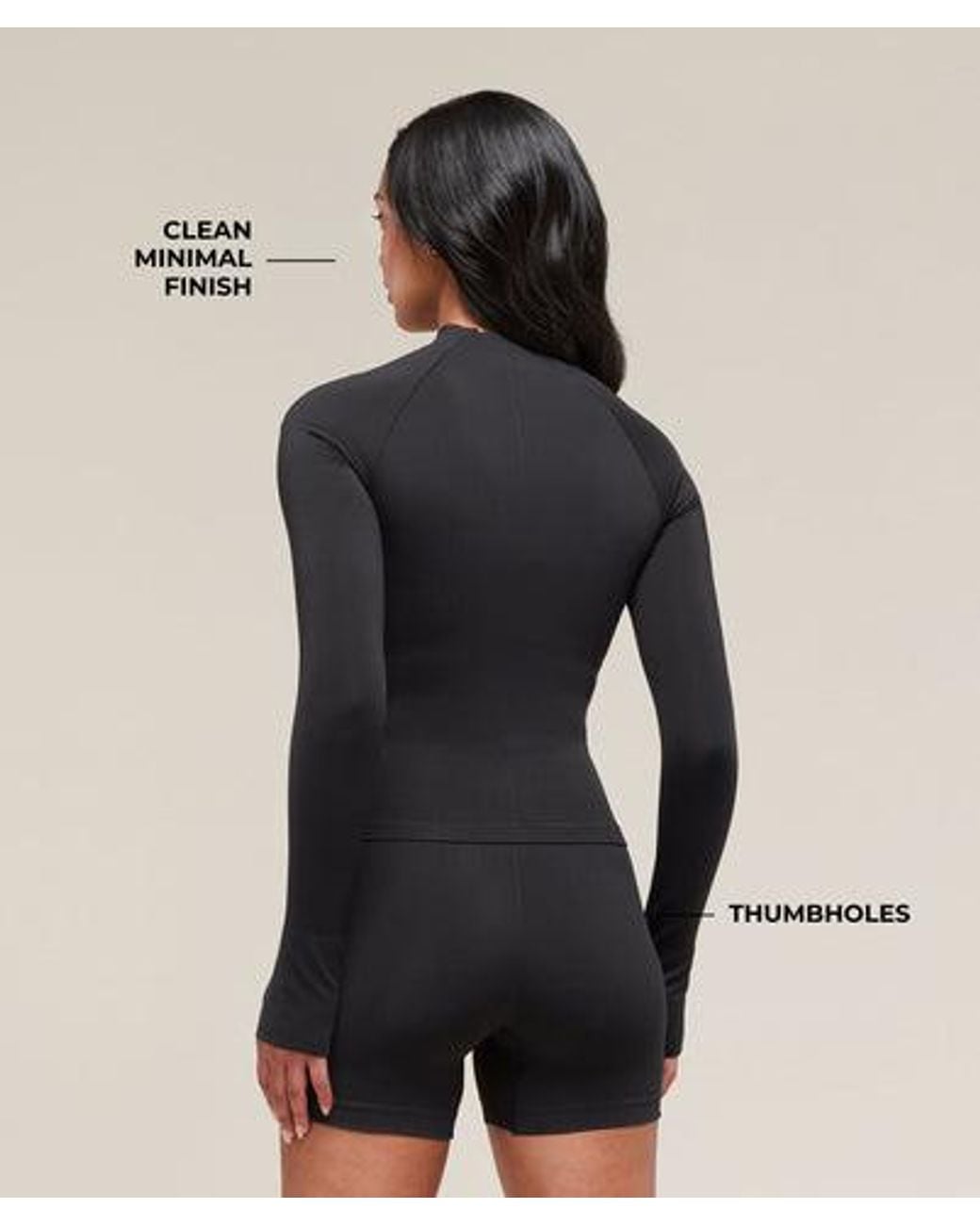 GYMSHARK Black Soft Sculpt Zip Up Jacket