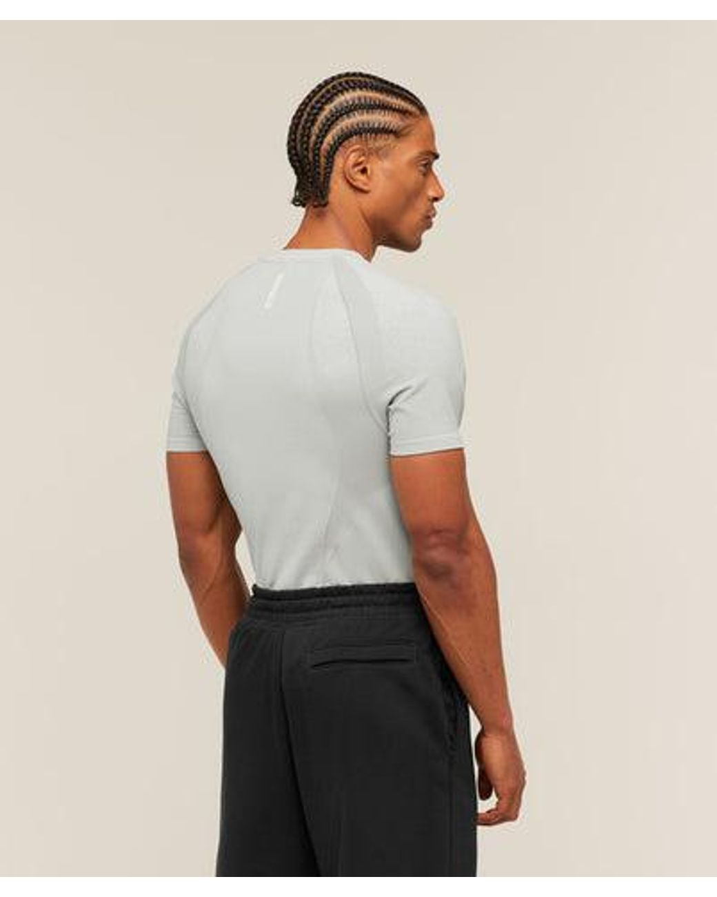 GYMSHARK White Shadow Seamless T Shirt for men