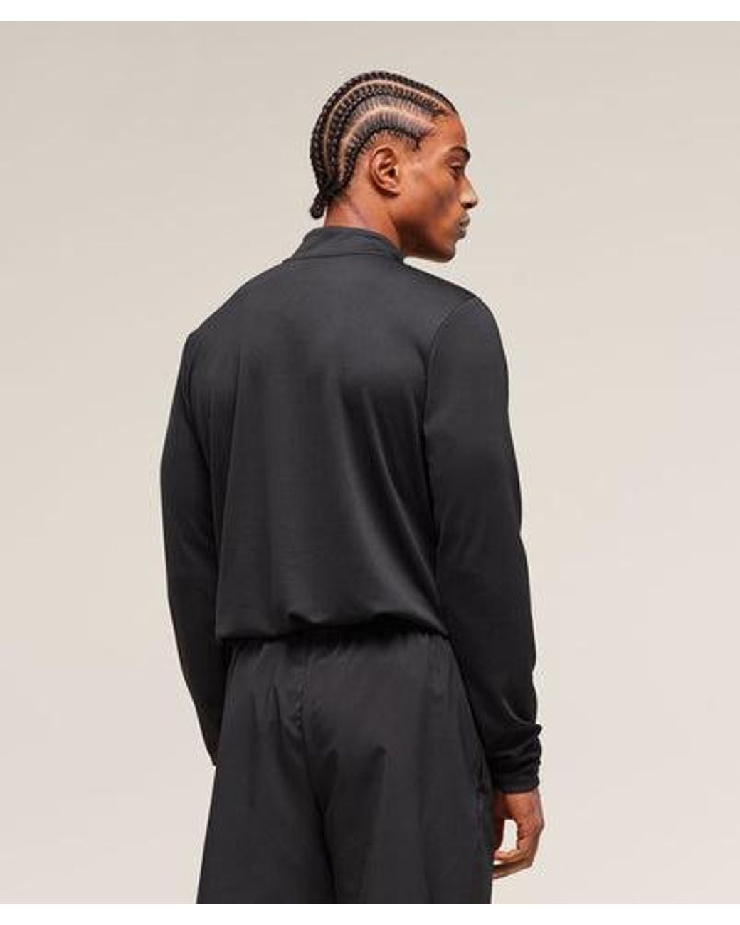 GYMSHARK Black Arrival 1/4 Zip for men