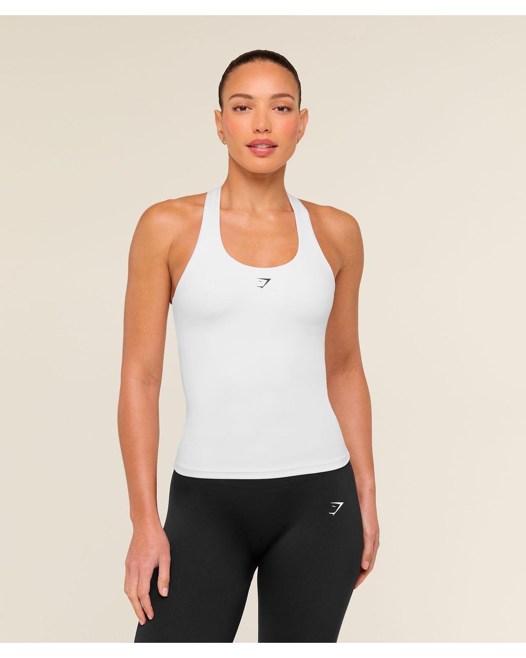 GYMSHARK White Shelf Cami Tank