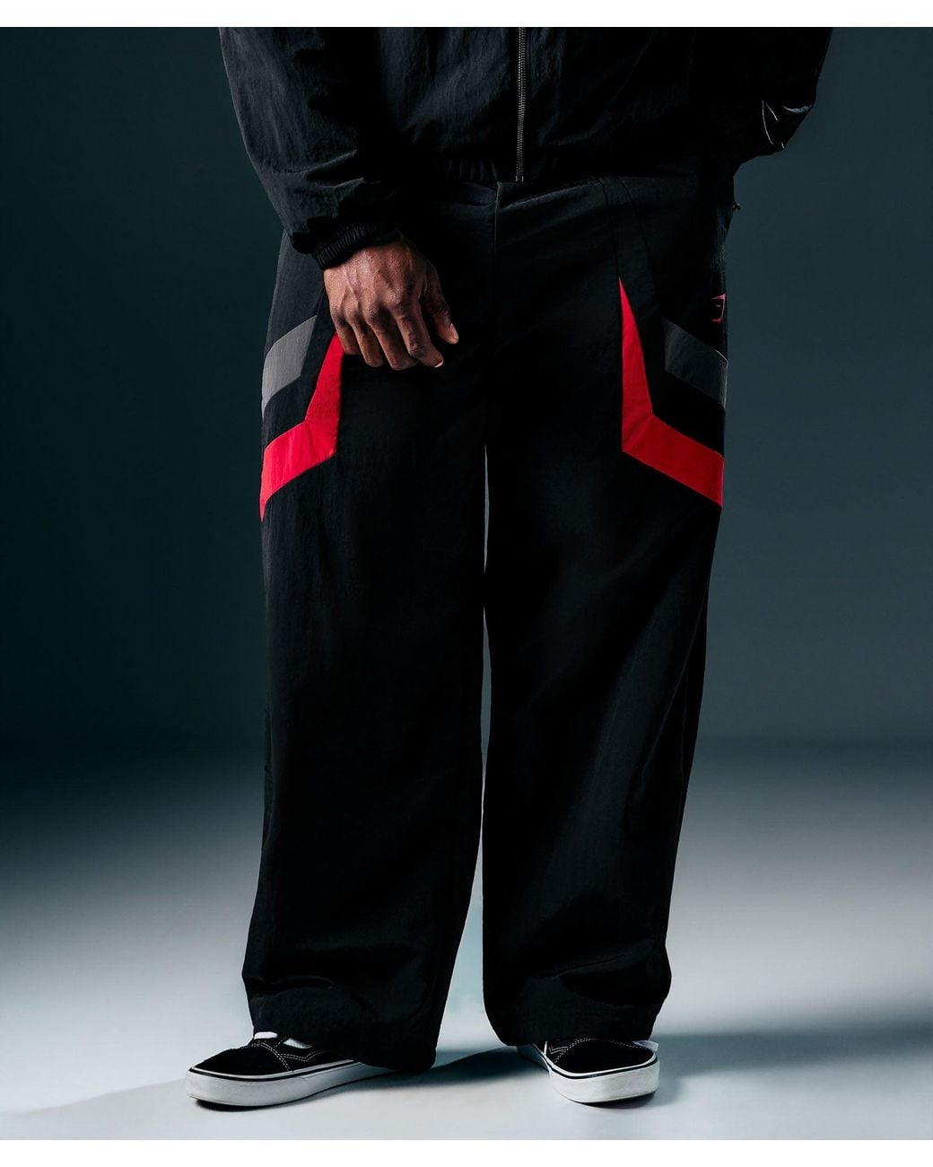 GYMSHARK Black Vengeance Track Pants for men