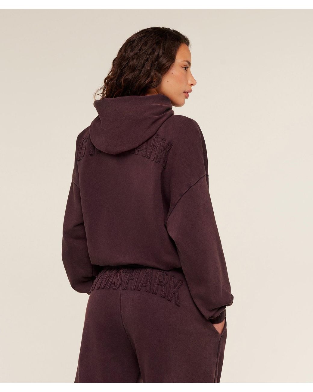 GYMSHARK Purple Power Washed Oversized Hoodie