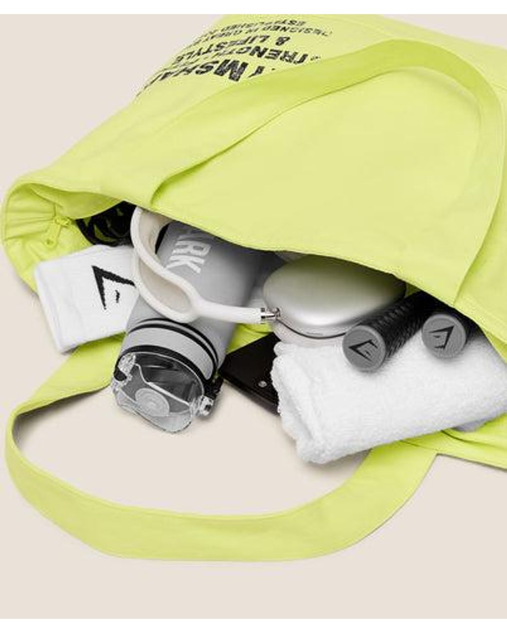 GYMSHARK Yellow Strength Tote