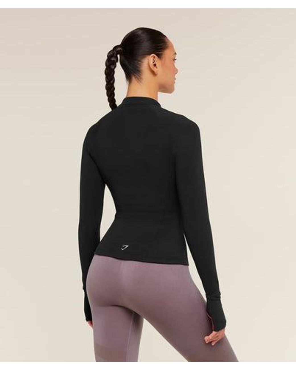 GYMSHARK Black Running Full Zip Jacket