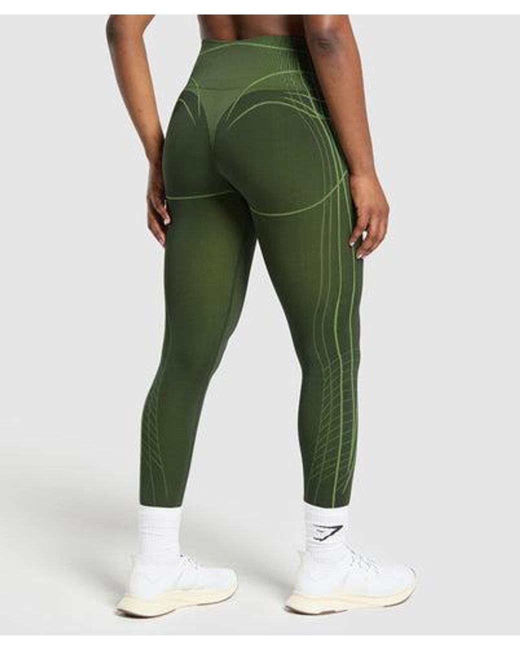 GYMSHARK Green Apex Seamless Leggings