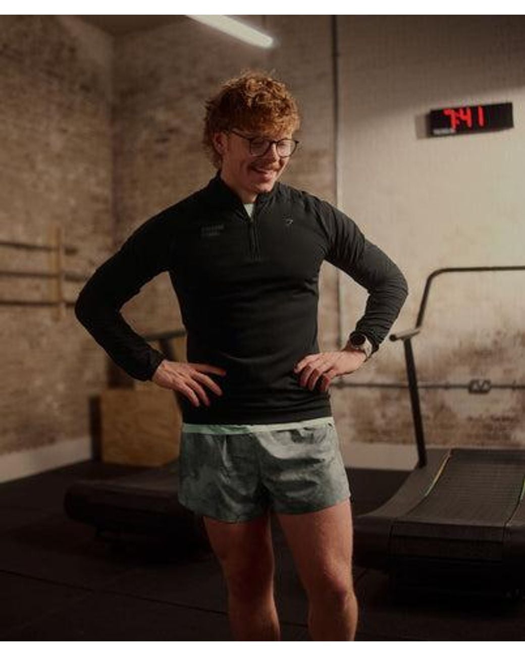 GYMSHARK Black Running Elite 1/4 Zip for men