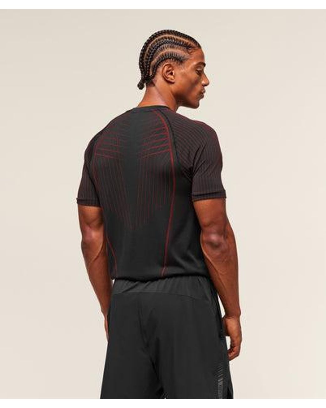 GYMSHARK Black Apex Seamless T-Shirt for men