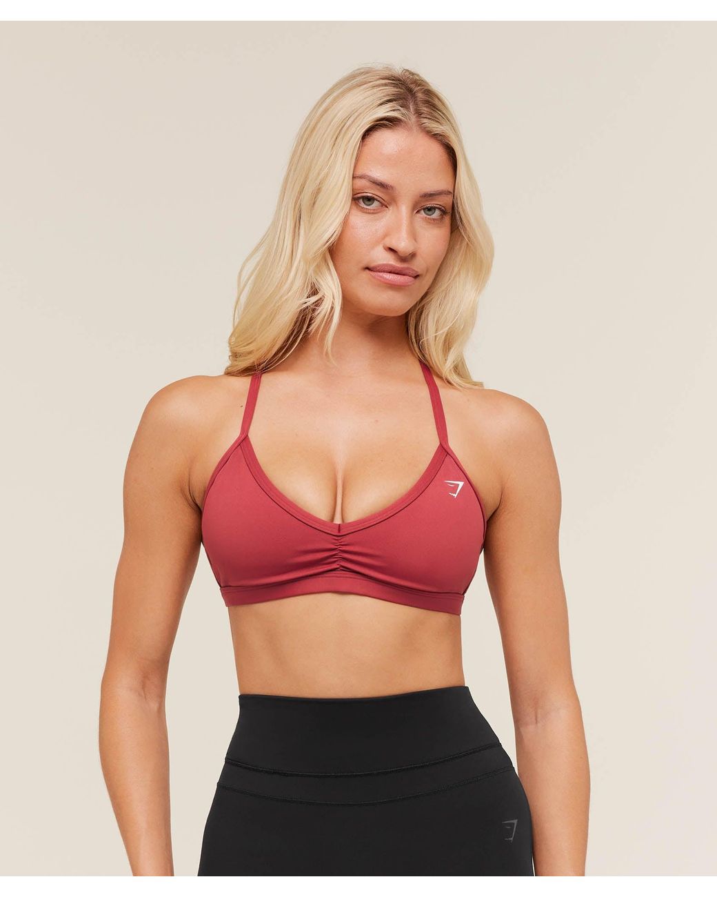GYMSHARK Red Minimal Sports Bra
