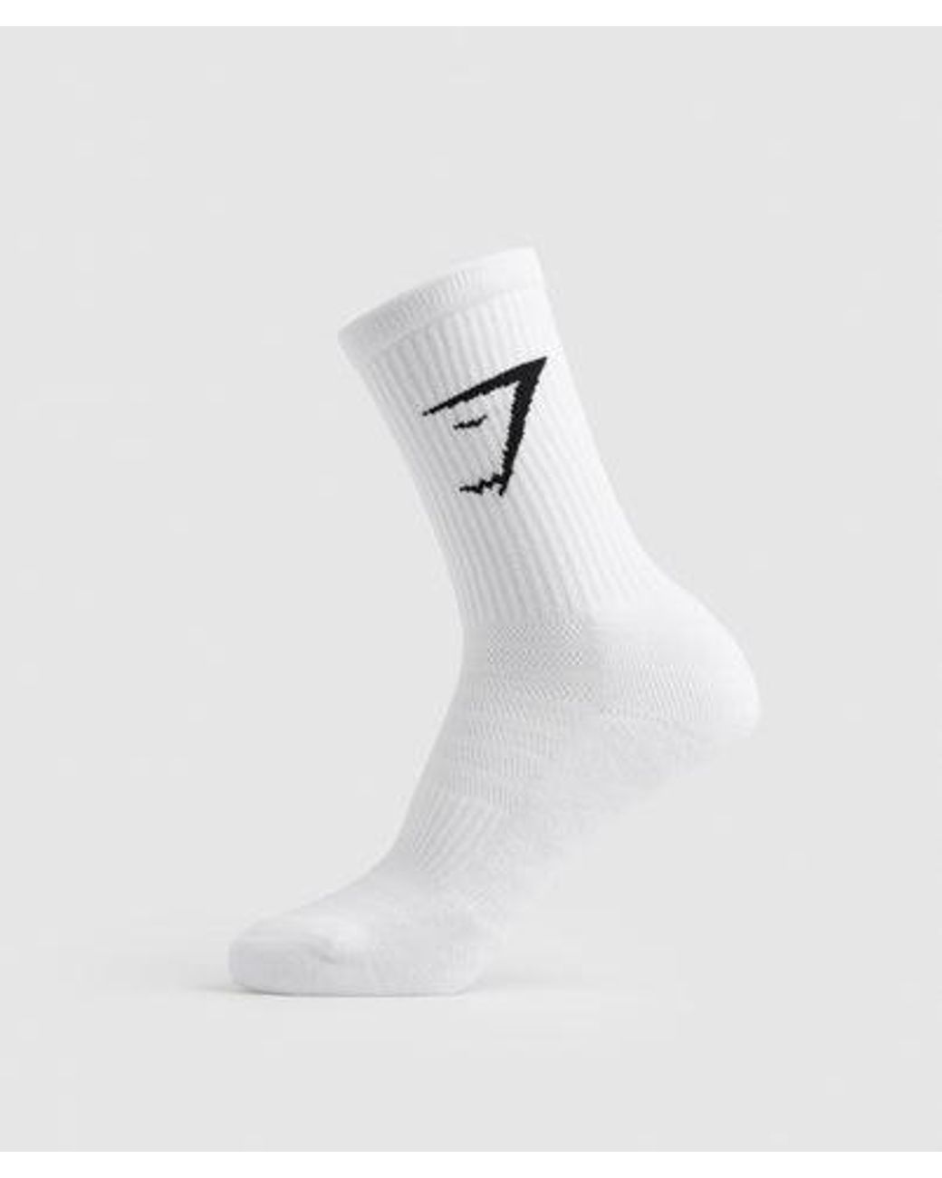 GYMSHARK White Crew Socks 3Pk